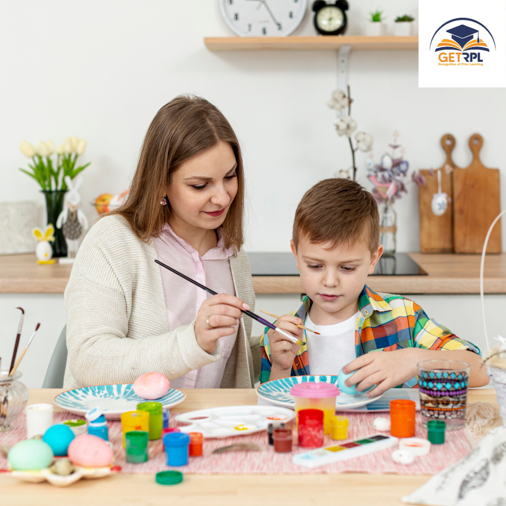 Diploma in Early Childhood Education from GetRPL Australia, promoting passion for teaching young children.